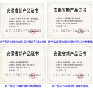 安徽省新产品证书
