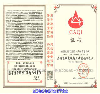 全国电线电缆行业领军企业